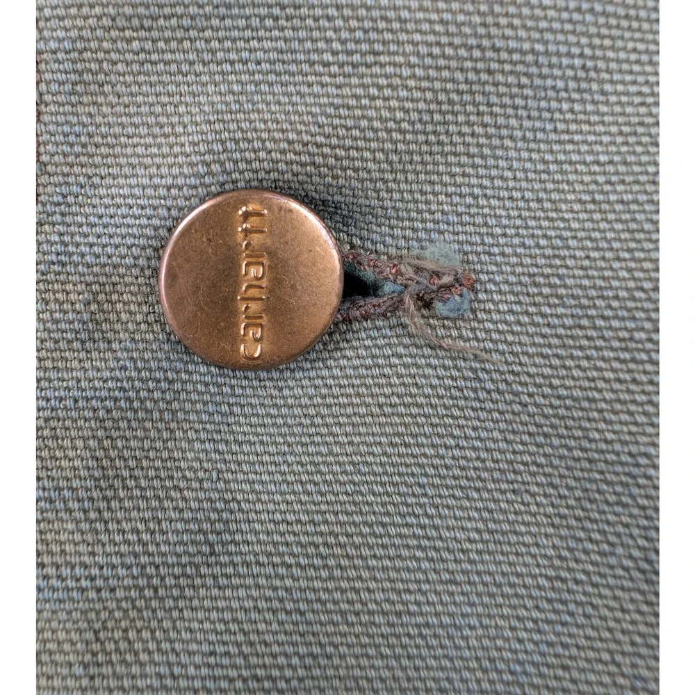 Carhartt Blanket Lined Coat Mens Medium Duck Canvas C02 DKB Chore Vintage Green